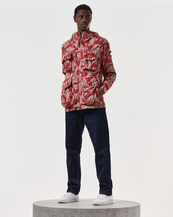 Cotoca Field Jacket Blaze Red Rain Camo