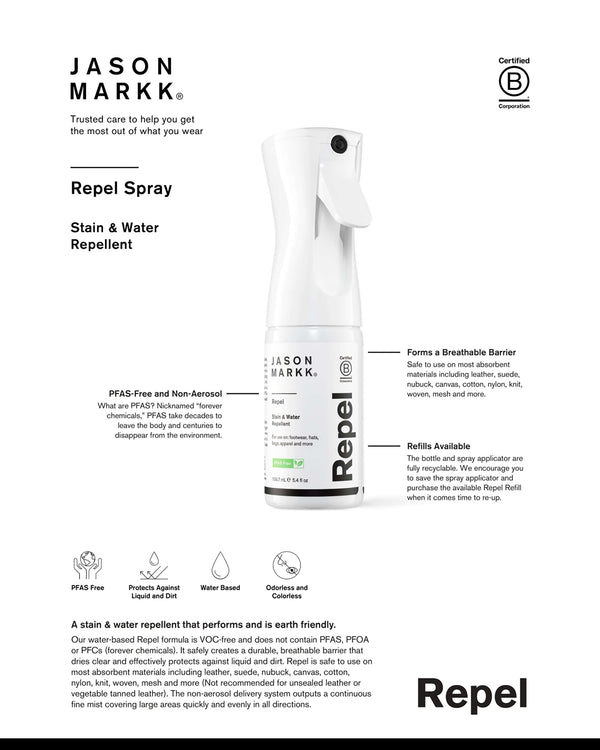 Jason Markk Repel Spray PFAS Free