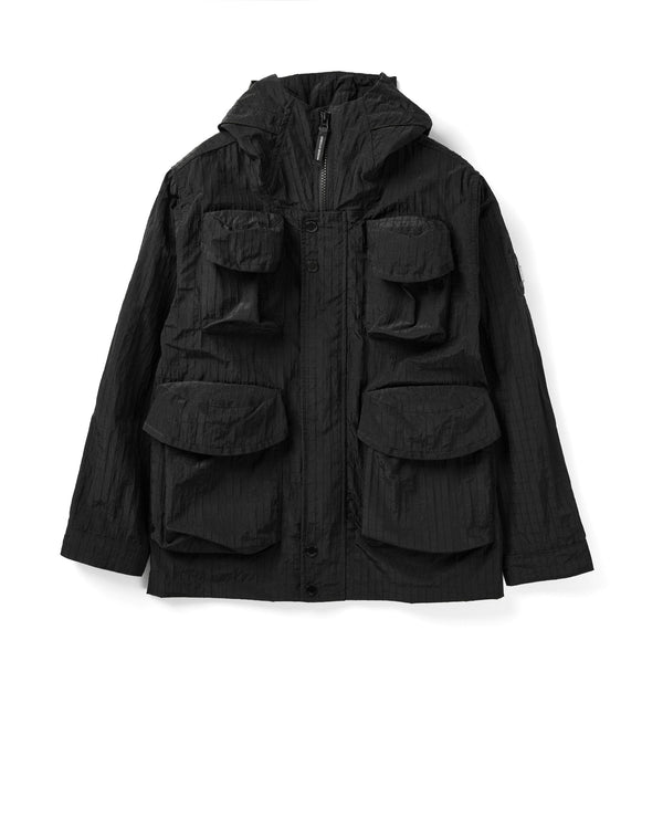Giacca da campo Cotoca Ripstop nera per bambini