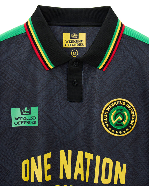 Kids One Nation Football Shirt Black
