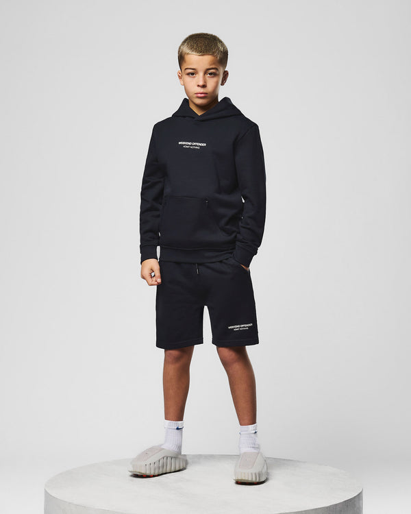 Felpa con cappuccio Cobain per bambini blu navy/bianco