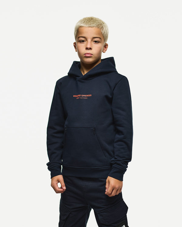 Kids Cobain Hoodie Navy/Sunset Orange
