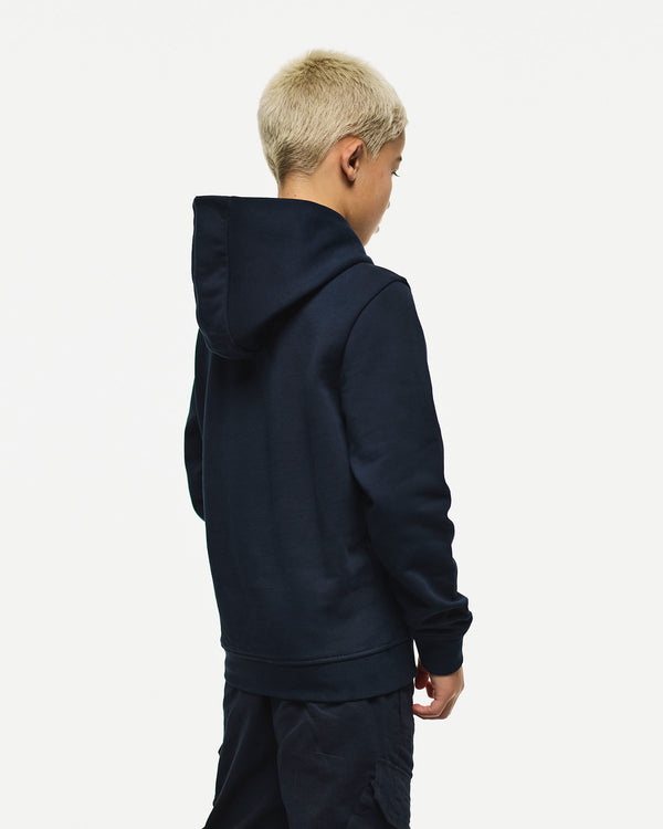 Kids Cobain Hoodie Navy/Sunset Orange
