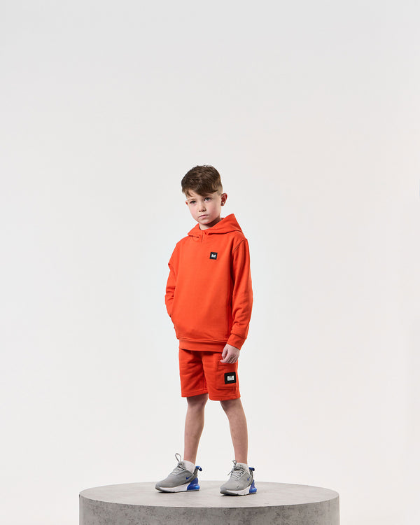 Kids Ribbe Hoodie Pure Orange