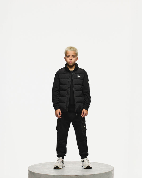 Kids Gacha Puffer Gilet Black