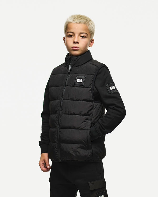 Kids Gacha Puffer Gilet Black