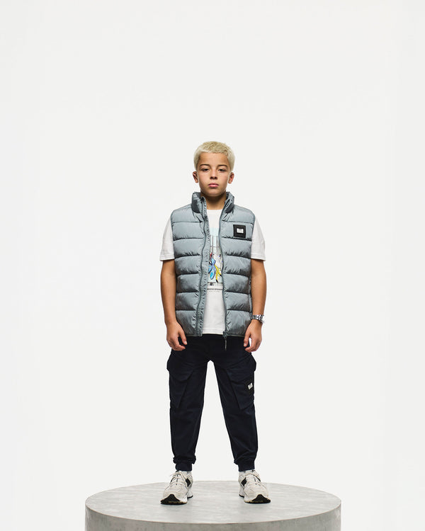 Kids Gacha Puffer Gilet Porpoise Grey