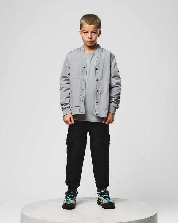 Kinder-Überhemd Ronson, Rauchgrau