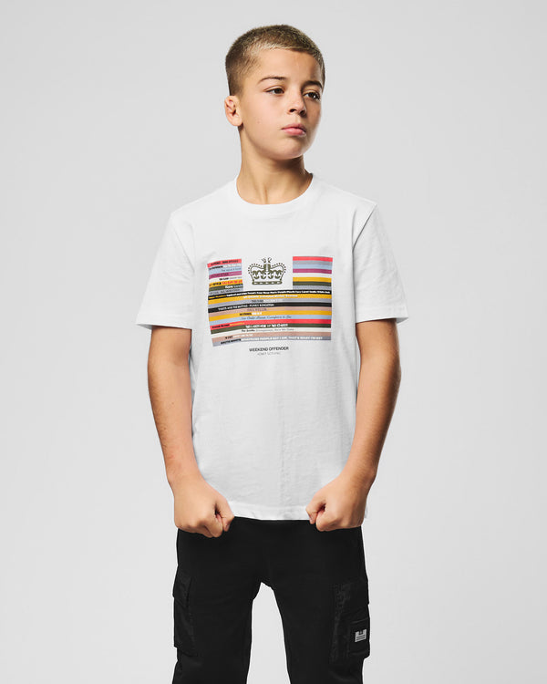 Kids Vinyl Graphic T-Shirt White