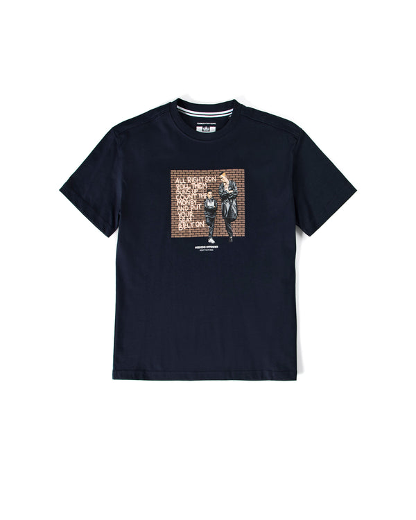 Kinder T-Shirt Pater Graphik Marineblau
