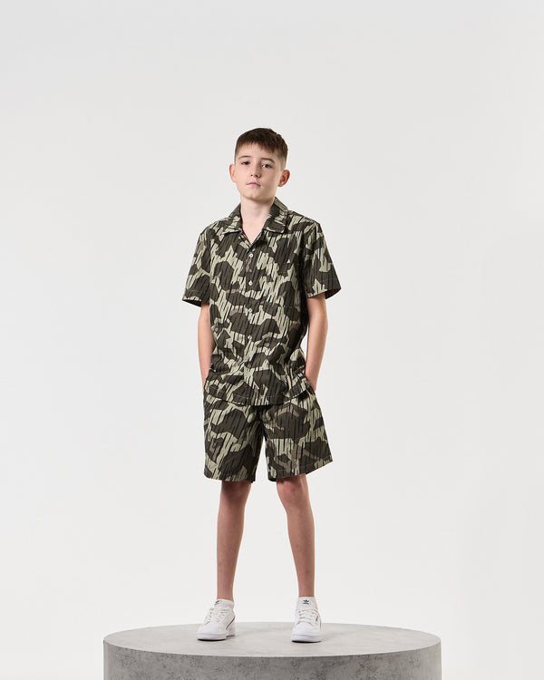 Kids Anzio Shorts Castle Green Rain Camo