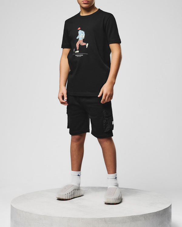 Kids Nor'Easter Jogger Shorts Black
