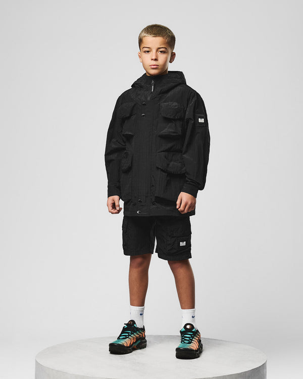 Zemmouri Cargo-Shorts für Kinder, Schwarz