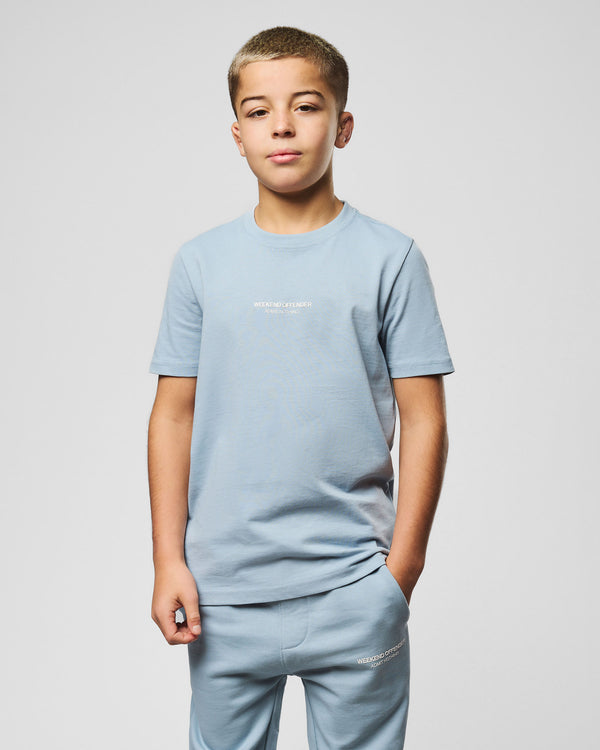 Millergrove Kinder-T-Shirt Blau Turmalin/Weiß