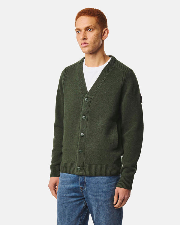 Lauda Woll-Cardigan Schwarzwaldgrün