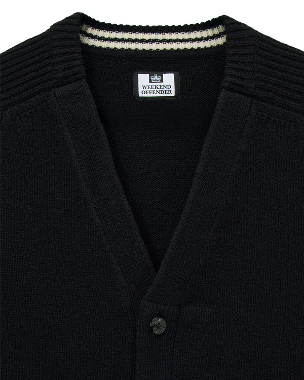 Lauda Wollstrickjacke Schwarz