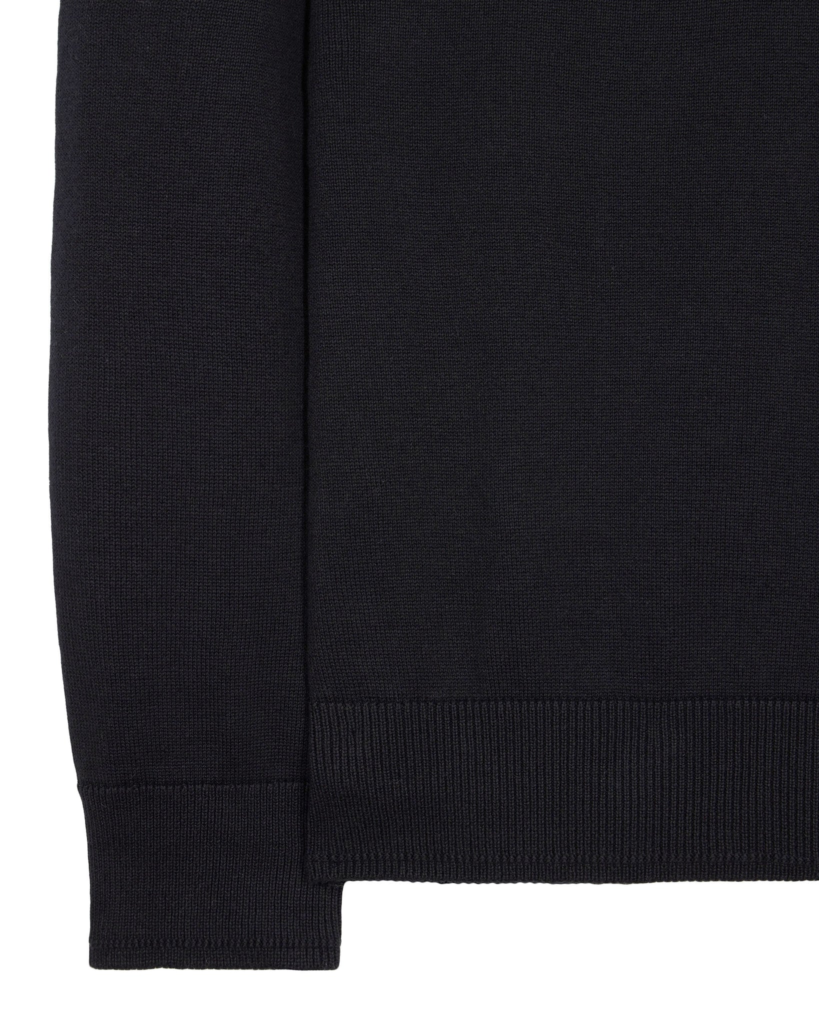Pierre Knitted Quarter Zip Sweater Black