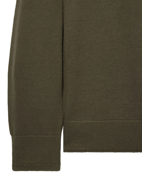 Pierre Knitted Quarter Zip Sweater Castle Green