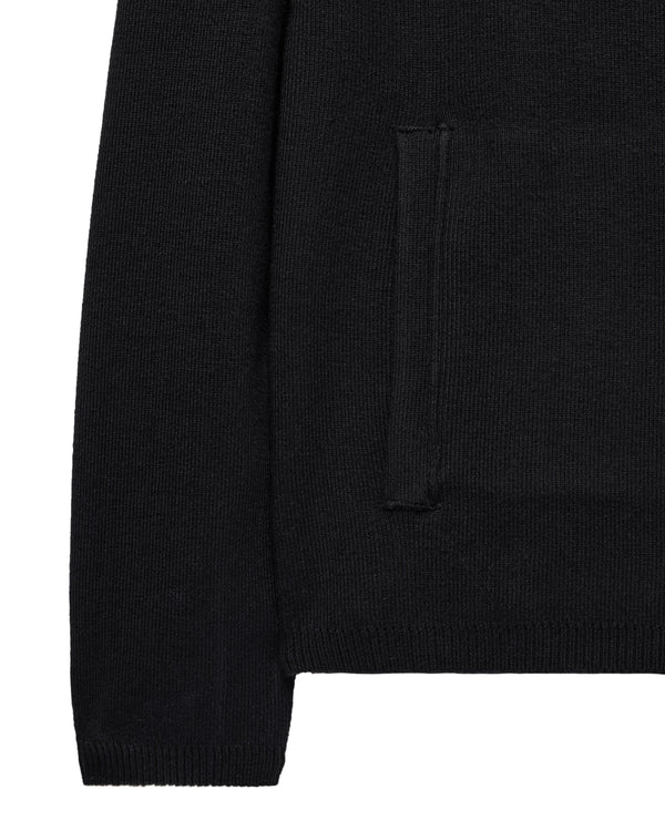 Enzo Knitted Hooded Sweater Black