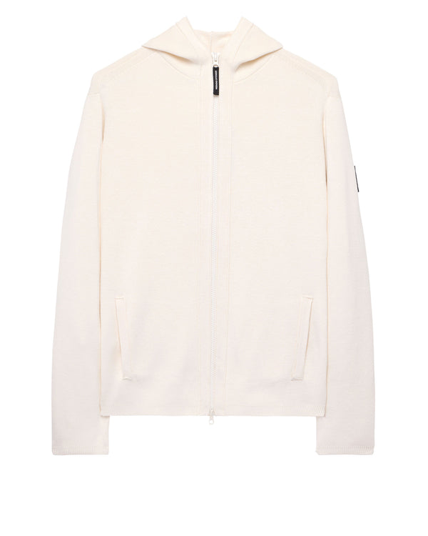 Enzo Knitted Hooded Sweater Ivory