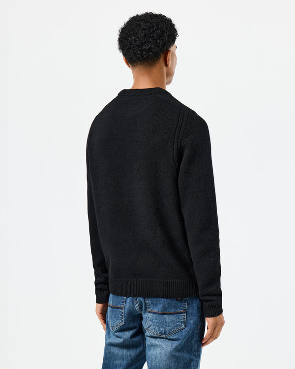 Zagreb Knitted Wool Sweater Black