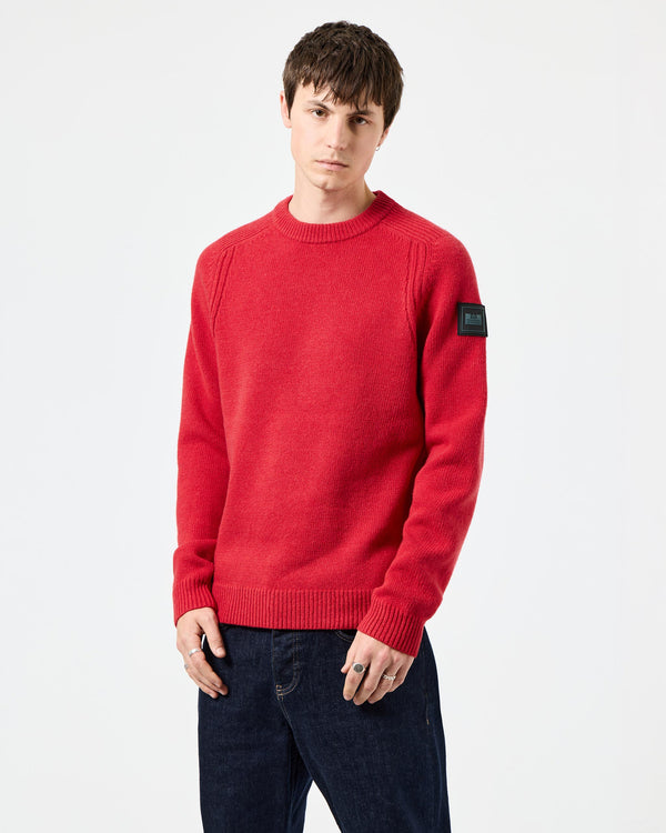 Zagreb Knitted Wool Sweater Cayenne Red