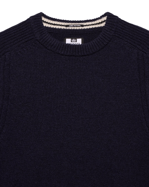 Zagreb Knitted Wool Sweater Navy