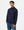 Castillos Knitted Wool Quarter Neck Sweater Navy