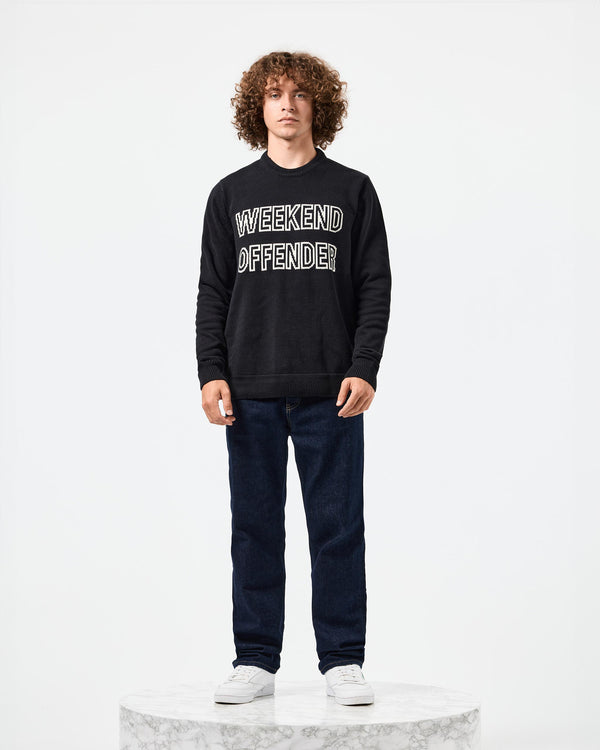 Serafini Knitted Logo Sweater Black/Ivory