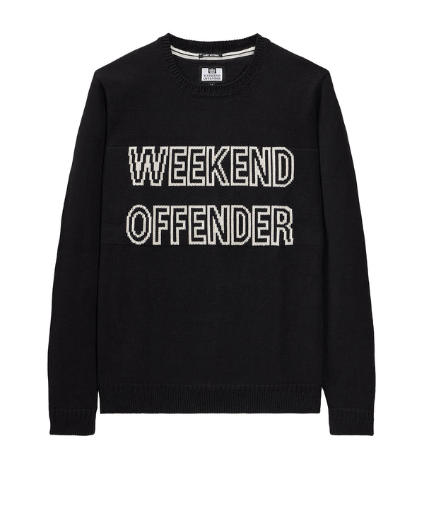 Serafini Knitted Logo Sweater Black/Ivory