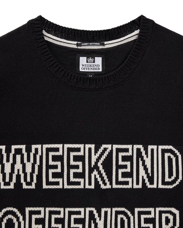 Serafini Knitted Logo Sweater Black/Ivory