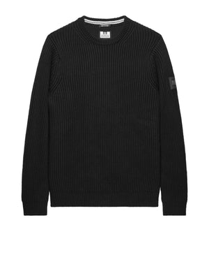 Couto Gestrickter Rippenpullover Schwarz