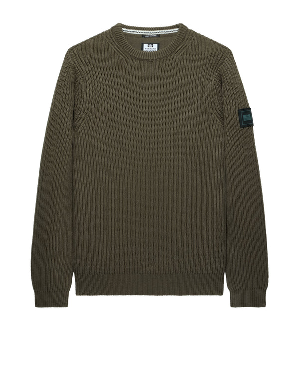 Couto Knitted Ribbed Sweater Castle Green