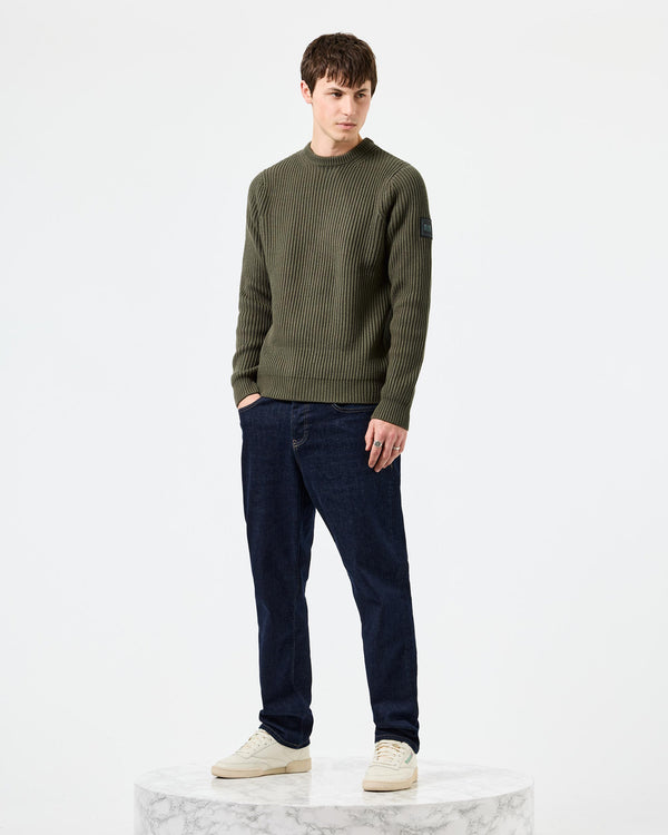 Couto Knitted Ribbed Sweater Castle Green