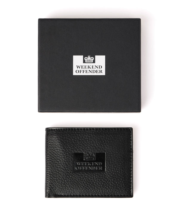 Leather Billfold Wallet With Gift Box Black