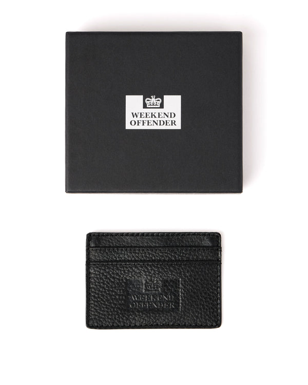 Leather Card Holder With Gift Box Black