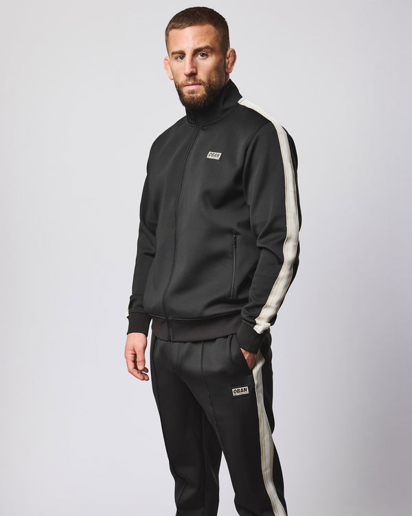 Woodburn Tricot Track Top Black