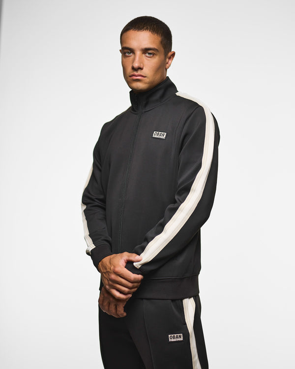Woodburn Tricot Track Top Black