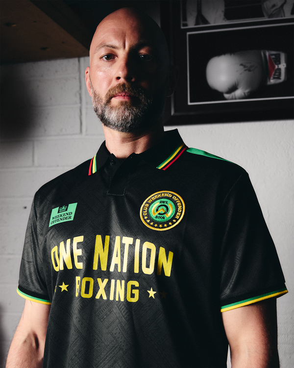 One Nation Fußballtrikot Schwarz