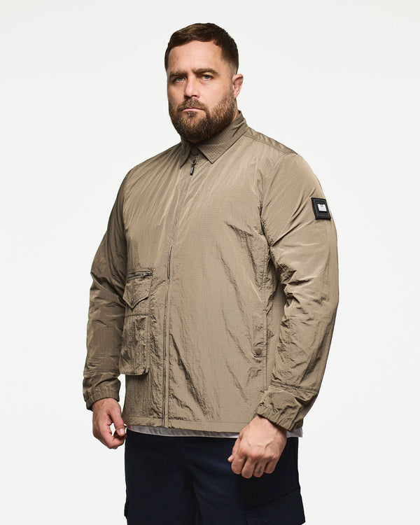 Plus Size - Vinnie Over-Shirt Tobacco Brown