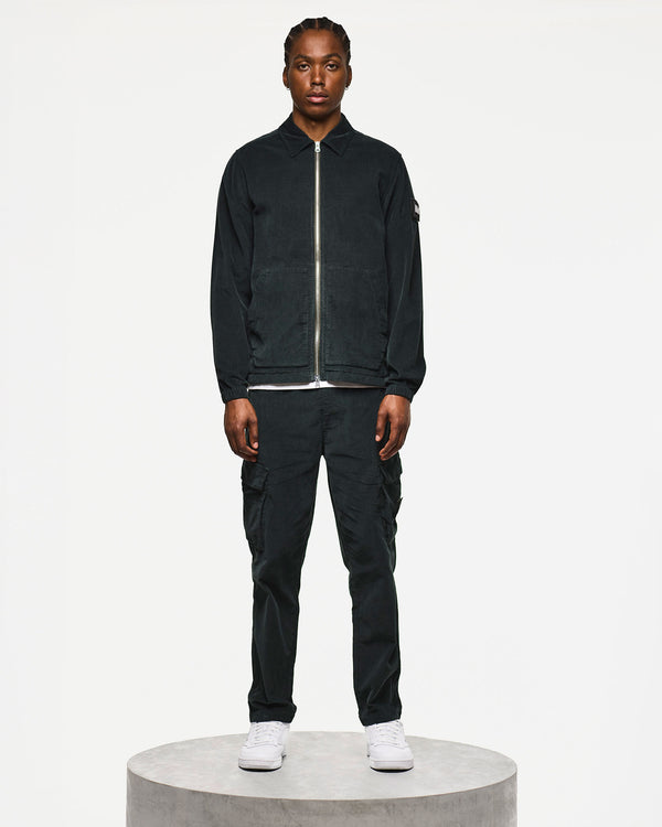 Croft Cord Over-Shirt Black Forest Green