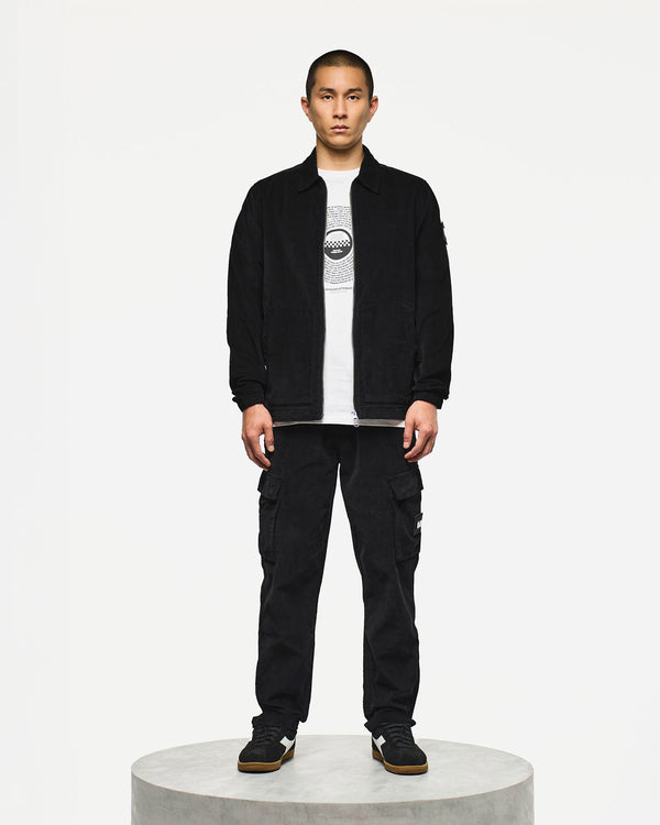 Croft Cord Over-Shirt Black