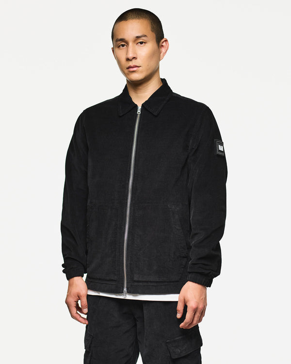Croft Cord Over-Shirt Black