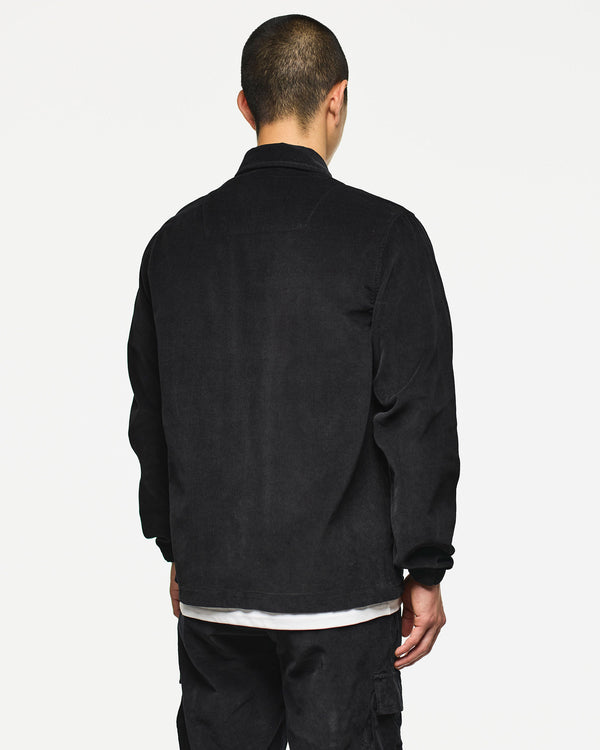 Croft Cord Over-Shirt Black