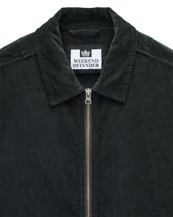 Croft Cord Over-Shirt Black Forest Green