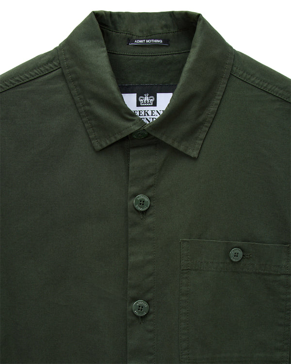 Hynde Over-Shirt Black Forest Green