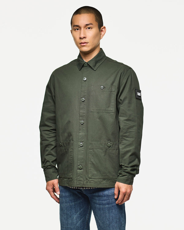 Hynde Over-Shirt Black Forest Green