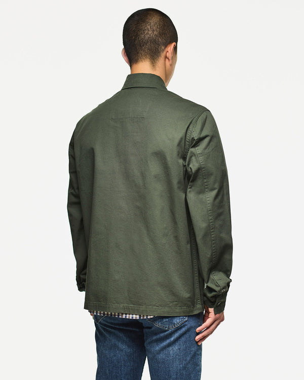 Hynde Over-Shirt Black Forest Green