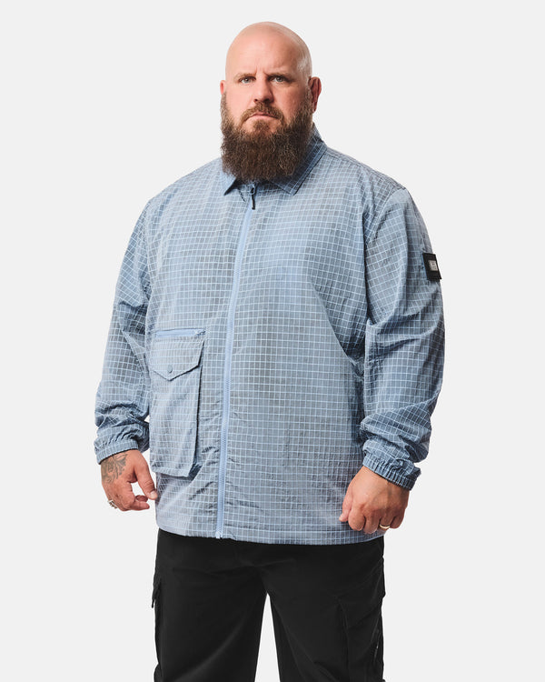 Plus Size - Vinnie Over-Shirt Peruvian Blue