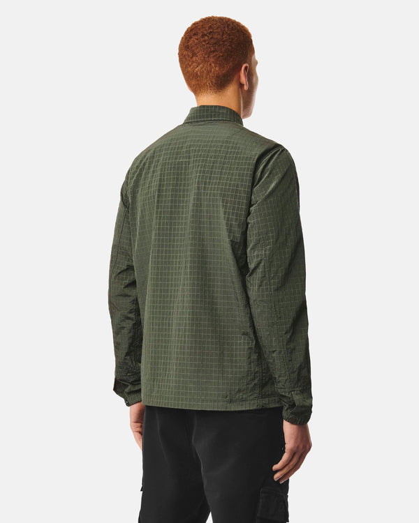 Vinnie Overshirt Black Forest Green